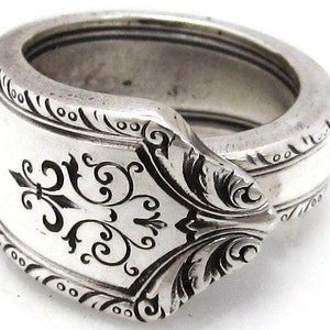 Art Deco Silver Spoon Ring Pageant (All Sizes) 5 6 7 8 9 10