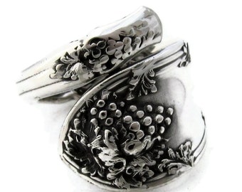 Small Demitasse Spoon Ring La Vigne Dainty Ring Art Nouveau Ring