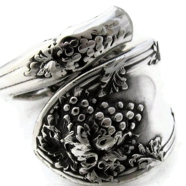Small Demitasse Spoon Ring La Vigne Dainty Ring Art Nouveau Ring