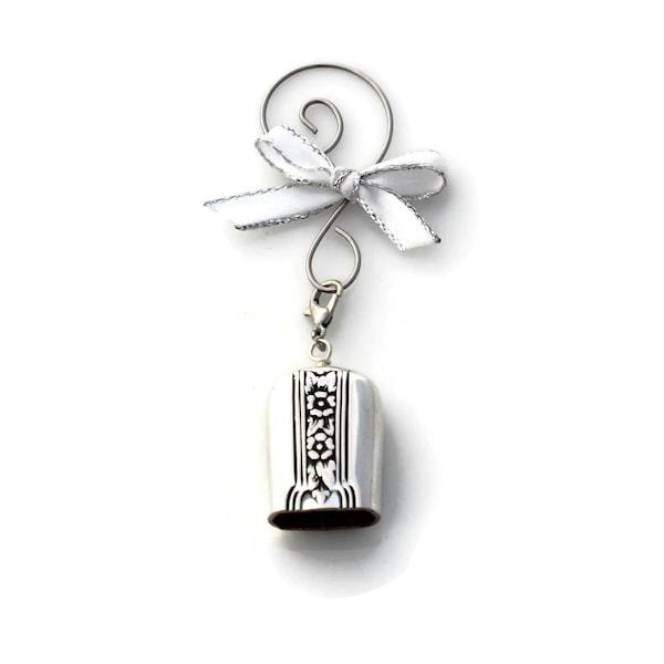 Holiday Ornament Christmas Ornament Angel Bell Ornament Silver Bells Magical Fairy Bell