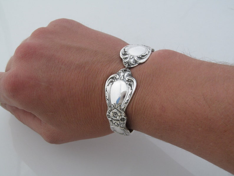 Traditional Spoon Bracelet Floral Heritage Pattern From 1953 image 5
