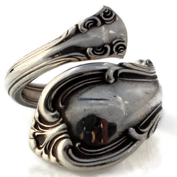 Joan of Arc Sterling Silver Spoon Ring Warrior Princess