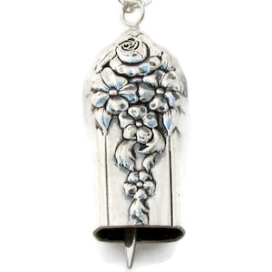 Faerie Bell Fairy Bell Moss Rose Necklace Silverware Jewelry