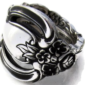Spoon Ring Countess from 1969 Deep Silver Silverware Jewelry Boho Ring