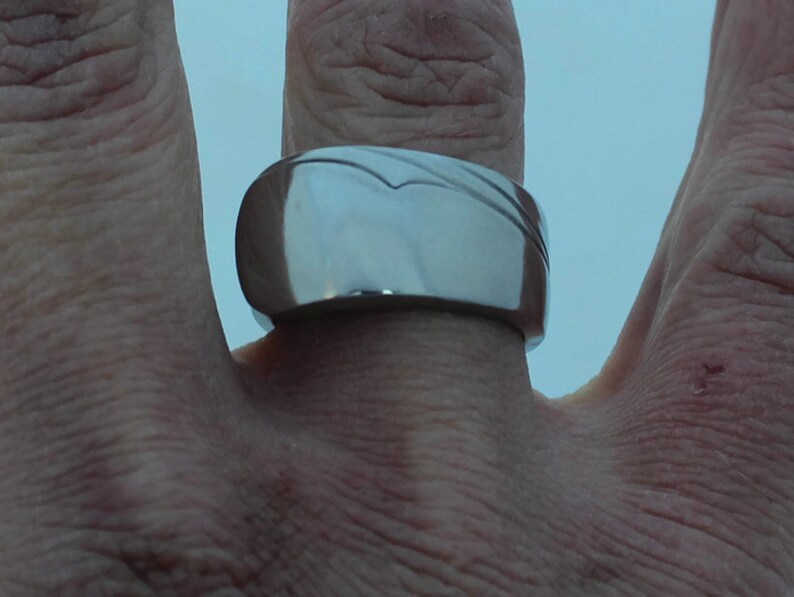 Stainless Steel Spoon Ring Mens Oceanic 1957 Etsy