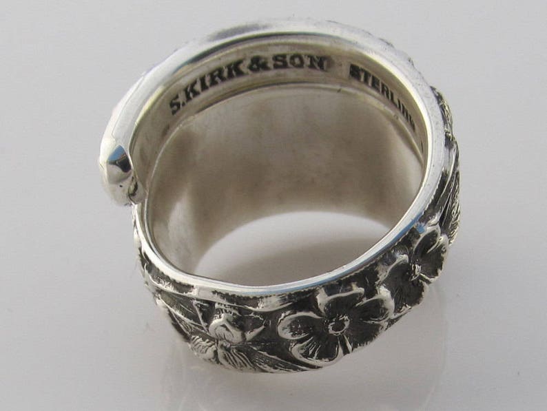 Spoon Ring Repousse Solid Sterling Silver Size 8 9 10 11 12 Etsy