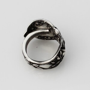 Rose Heavy Sterling Silver Spoon Ring High Detail image 5
