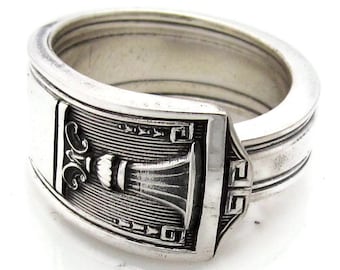 Century Spoon Ring, Mens Jewelry, 1923 Art Deco Ring