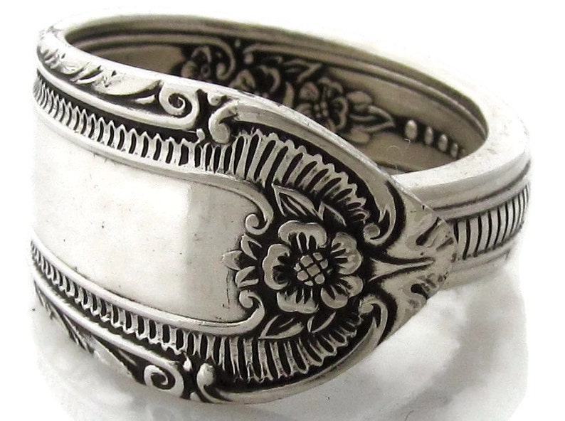 Silver Spoon Ring Cotillion Silverware Pattern size 3 4 5 6 7 8 9 10 11 12 13 14 15 image 1