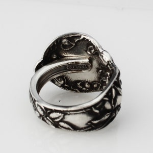 Rose Heavy Sterling Silver Spoon Ring High Detail image 4