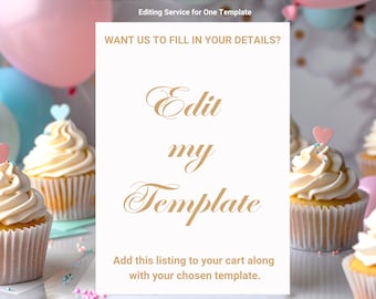 Invitation Template Editing Service: 48-Hour Turnaround (PDF File)