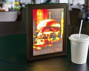 Litografía de hamburguesa