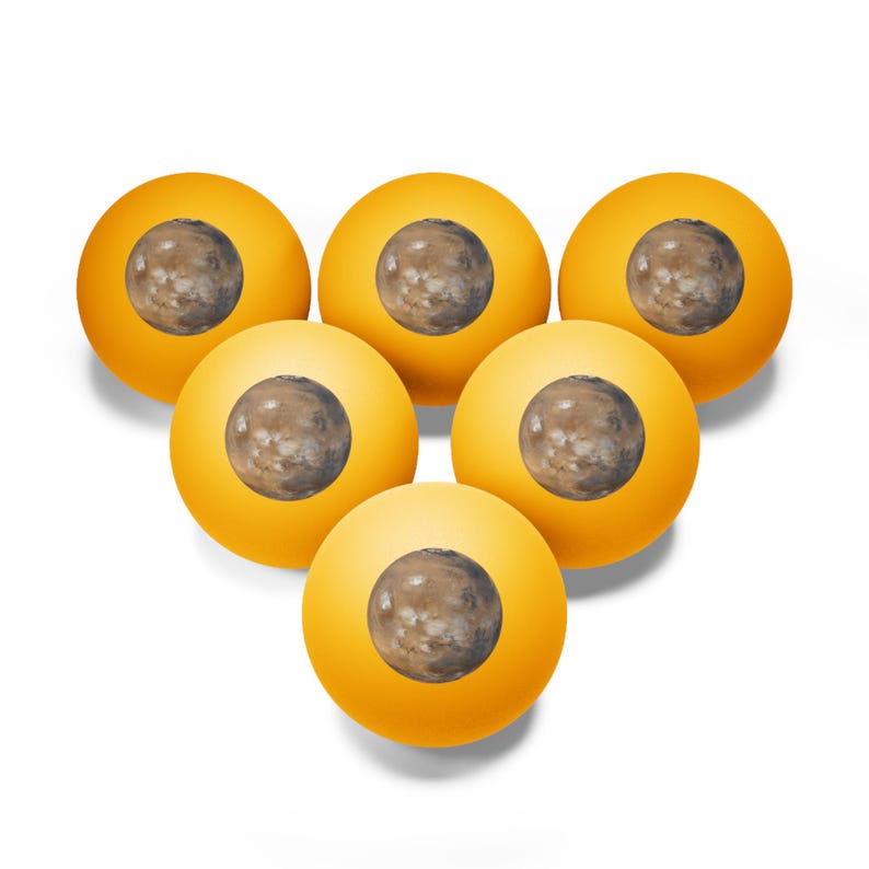 Ping Pong Balls, 6 pack - Planet Mars photograph image 6
