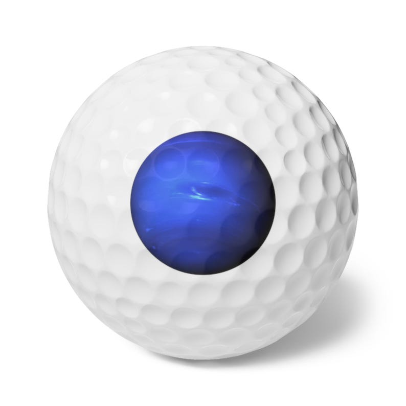 Golf Balls, 6 pack - Planet Neptune photograph image 1