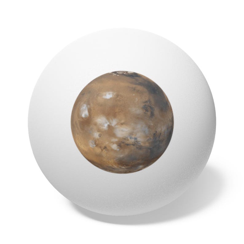 Ping Pong Balls, 6 pack - Planet Mars photograph image 2