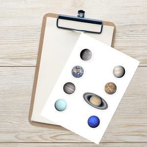 Sticker sheet - 8 Planets of our Solar System