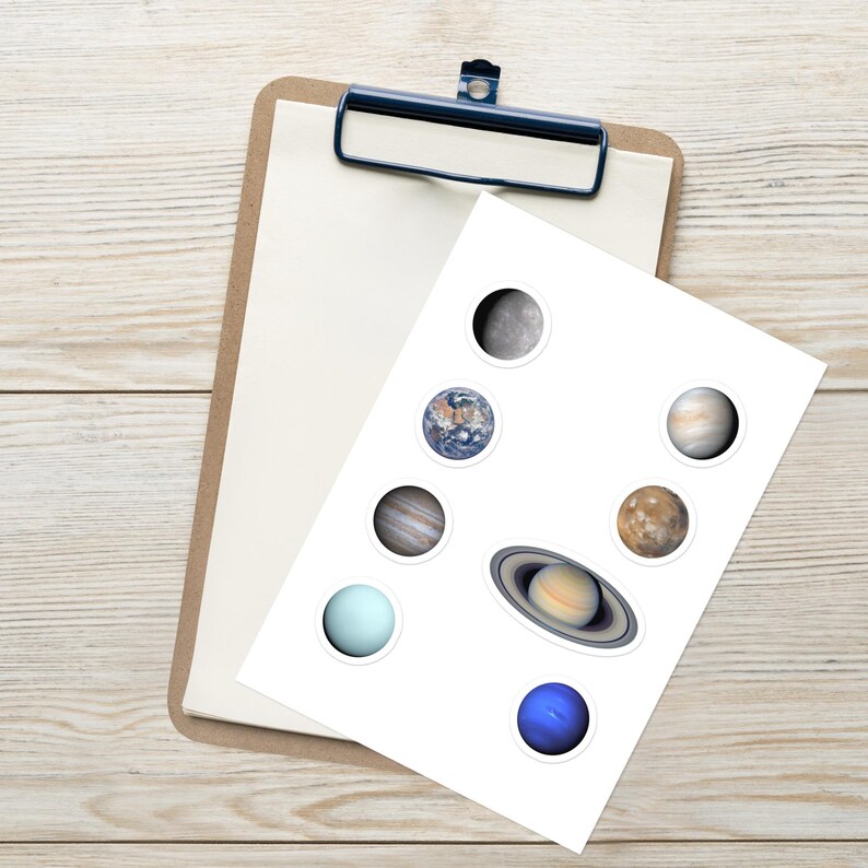 Sticker sheet - 8 Planets of our Solar System