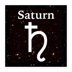 Sticker - Planet Saturn Symbol