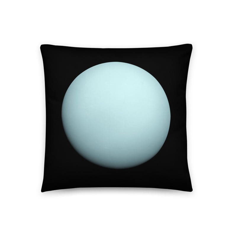 Pillow - Planet Uranus photograph, name, and symbol