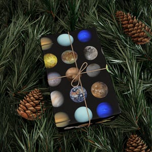 Papel de regalo: Planetas y lunas de nuestro sistema solar imagen 4