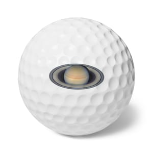 Golf Balls, 6 pack - Planet Saturn photograph image 1