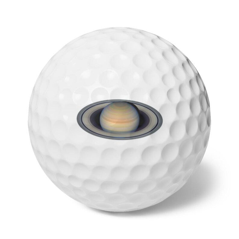 Golf Balls, 6 pack - Planet Saturn photograph image 1