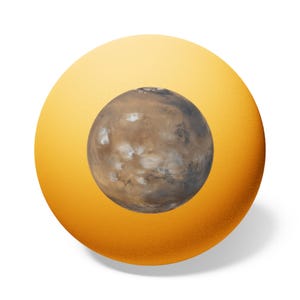 Ping Pong Balls, 6 pack - Planet Mars photograph image 5