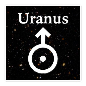 Sticker - Planet Uranus Symbol