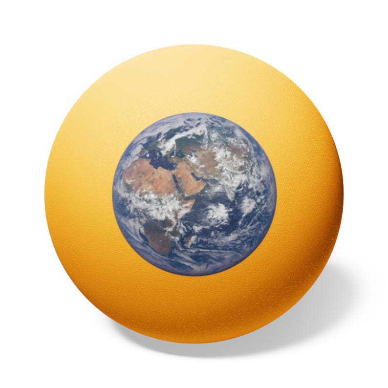 Ping Pong Balls, 6 pack - Planet Earth photograph image 5