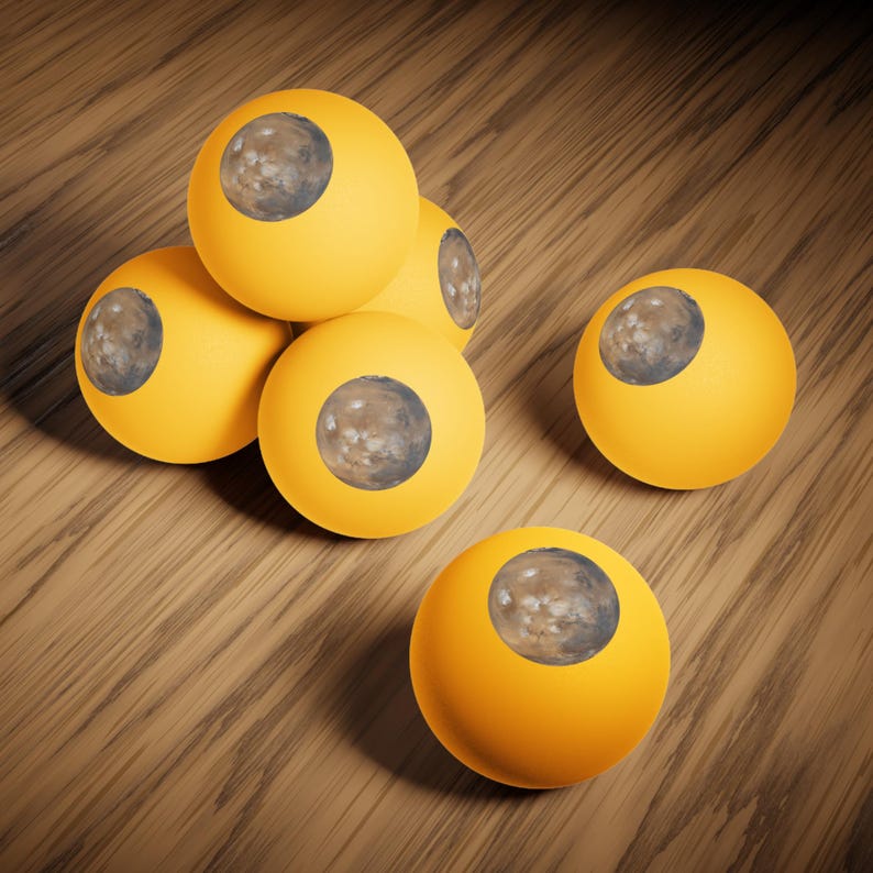 Ping Pong Balls, 6 pack - Planet Mars photograph image 8