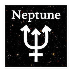Sticker - Planet Neptune Symbol