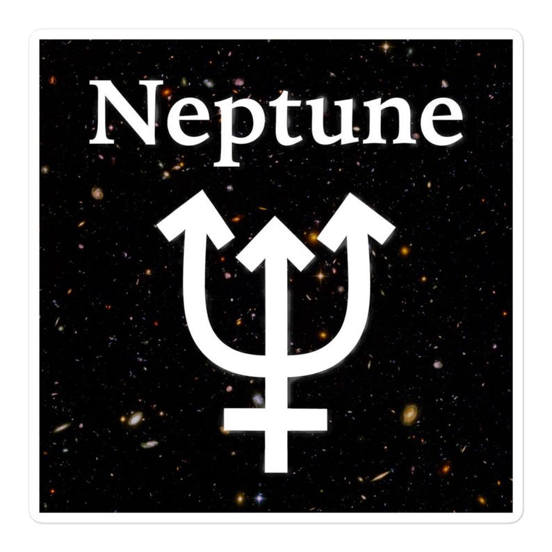 Sticker - Planet Neptune Symbol