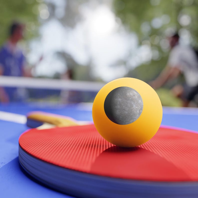 Ping Pong Balls, 6 pack - Planet Mercury photograph immagine 7