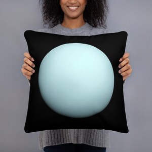 Pillow - Planet Uranus photograph, name, and symbol