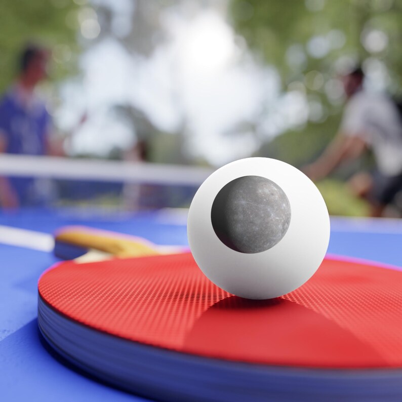 Ping Pong Balls, 6 pack - Planet Mercury photograph immagine 4