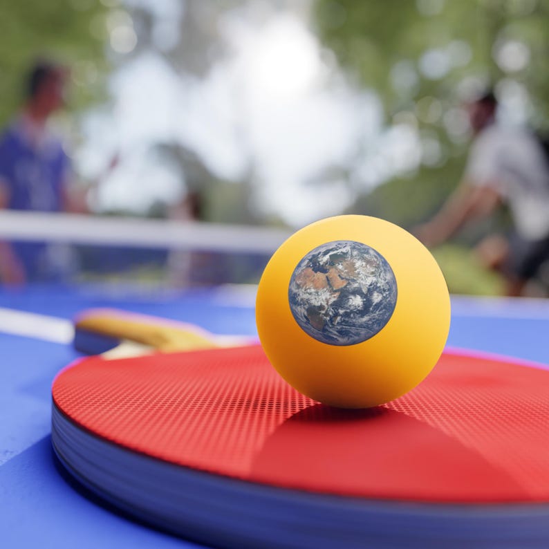 Ping Pong Balls, 6 pack - Planet Earth photograph image 7