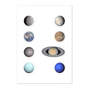 Sticker sheet - 8 Planets of our Solar System
