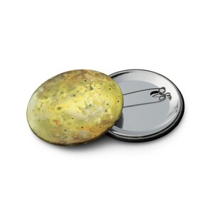 Set of 5 Pin Buttons - Major Moons of Our Solar System