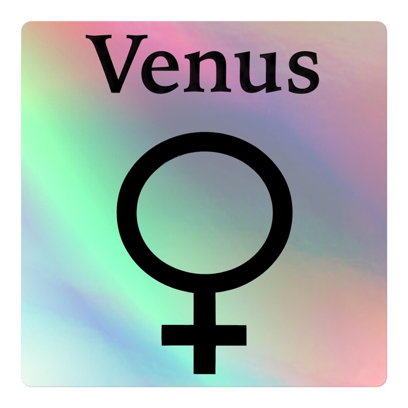 Holographic Sticker - Planet Venus Symbol