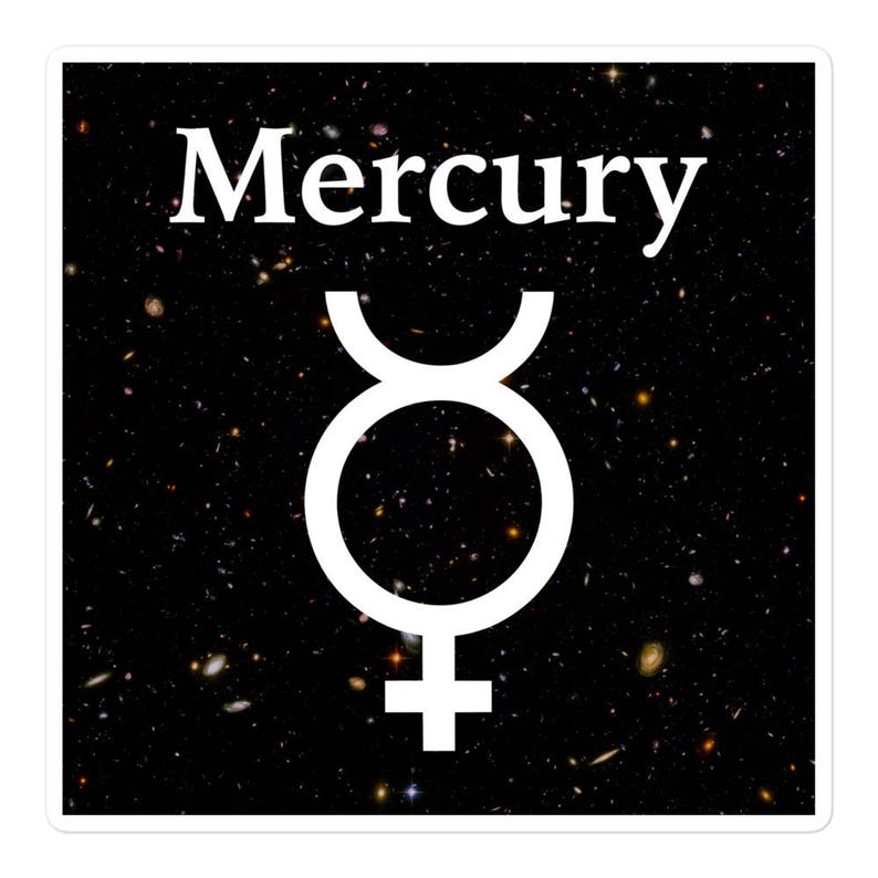 Sticker - Planet Mercury Symbol