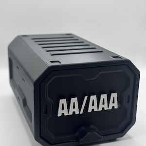 Rugged AA/AAA Battery Holder | Battery Box | Battery Organizer