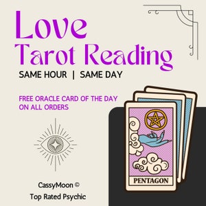 J'ADORE LA LECTURE | Même heure - Même jour | Lecture de tarot très détaillée et analyses psychiques + carte Oracle du jour gratuite pour toutes les commandes