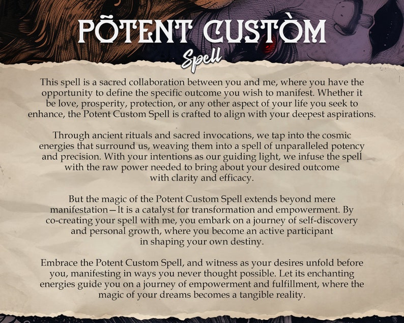 UNBREAKABLE CUSTOM CURSE Spell, Hex Spell, Revenge Spell Casting ...