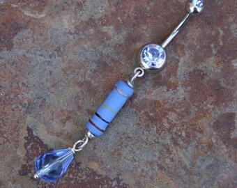 Frankenstein Lampwork Halloween Themed Boo DeSIGNeR Belly Button Ring Navel Piercing