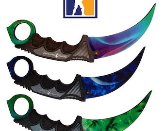 Juego de cuchillos Karambit de madera para CSGO (3 piezas) 8 - / Regalo para jugadores de CSGO Counter Strike / Decoración de escritorio de madera para juegos