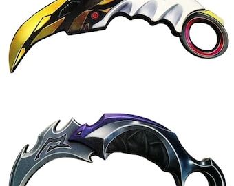 Set di 2 statuette in legno di Valorant - / Regalo per giocatori di CSGO e Counter Strike / Decorazione in legno per scrivania da gaming