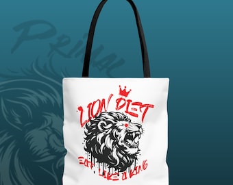 Lion Diet Tote Bag | Carnivore Lifestyle Accessory, Keto Gift for Meat Lovers, Animal-Based Nutrition, Primal Design