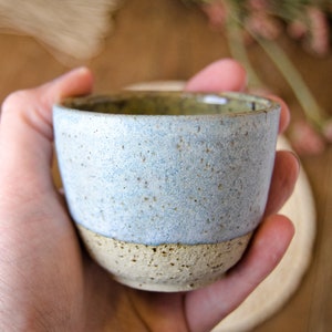 Speckled Stoneware Tumbler, Ceramic Espresso Cup, Handcrafted Cup, Coffee Lover Gift, Handmade Drinkware, Birthday Gift, 3.5 oz / 100 ml