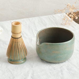 注ぎ口付き陶器製抹茶茶碗、素朴な日本の茶道用茶碗（4色） - Etsy 日本