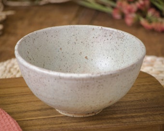 Speckled Stoneware Breakfast Bowl, Modern Ceramic Bowl, Pottery Bowl, Farmhouse Bowl, 15.2 oz / 450 ml, Birthday Gift, 3 colors